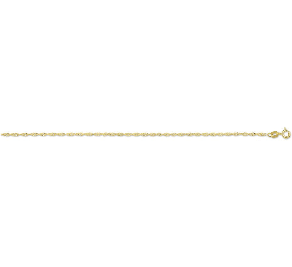 Gouden enkelbandje singapore 1,8 mm – 14 karaat