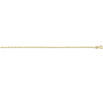 Gouden enkelbandje singapore 1,8 mm – 14 karaat – detailfoto