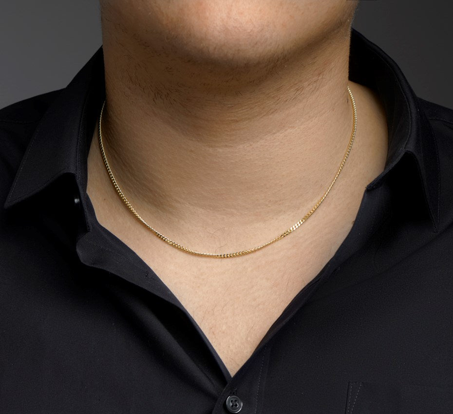 Zilveren ketting, gourmette 2,4 mm 50 cm