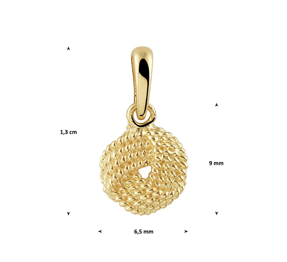 Gouden hanger knoop – 14 karaat