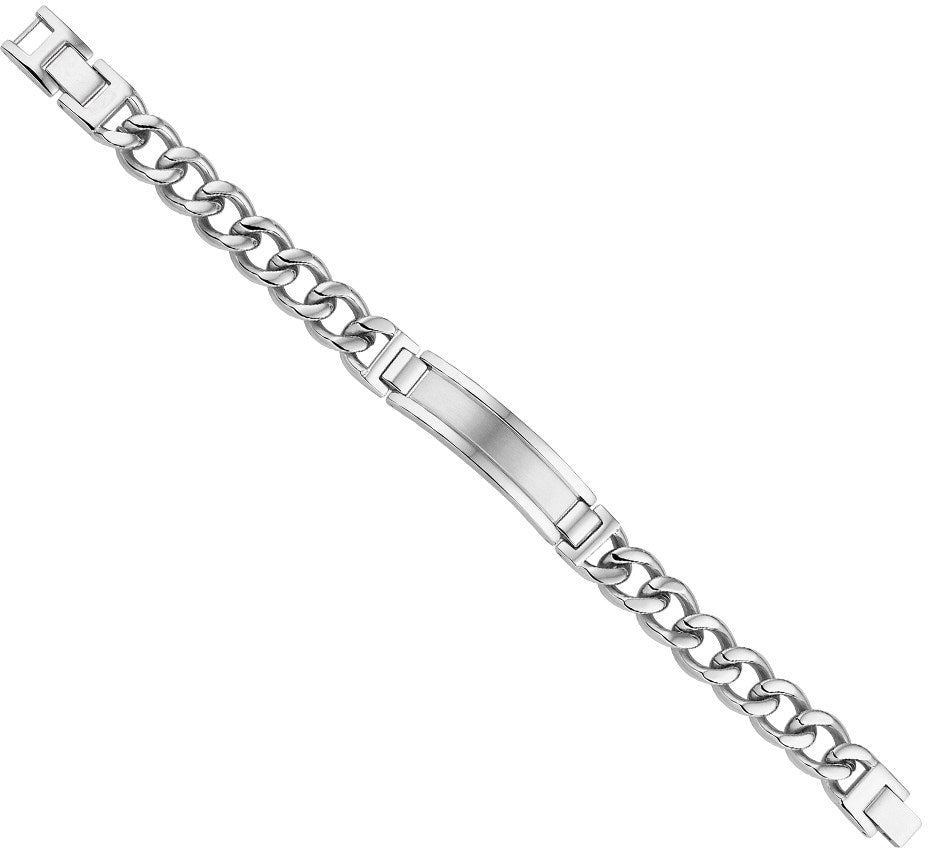 Stalen graveerarmband gourmette 12 mm – 21,5 cm