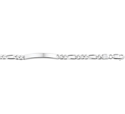Zilveren graveerarmband figaro 6,3 mm – 19 cm – detailfoto