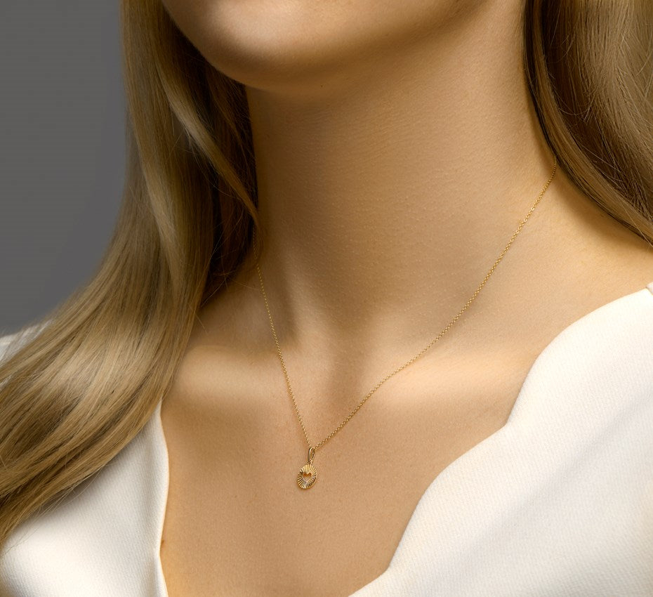 Gouden hanger open hartje – 14 karaat