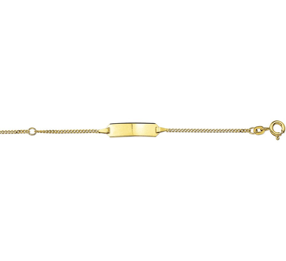 Gouden graveerarmband gourmette 13 tot 15 cm – 14 karaat