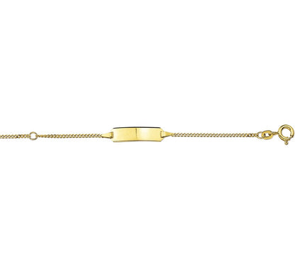 Gouden graveerarmband gourmette 13 tot 15 cm – 14 karaat – detailfoto
