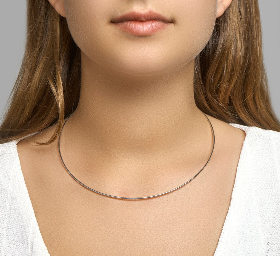 Zilveren omegaketting rond 1,4 mm