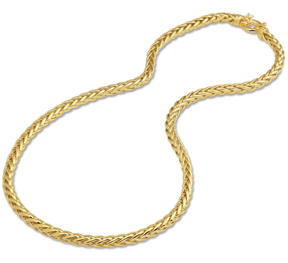 Gouden vossestaartketting met zilveren kern 4,5 mm