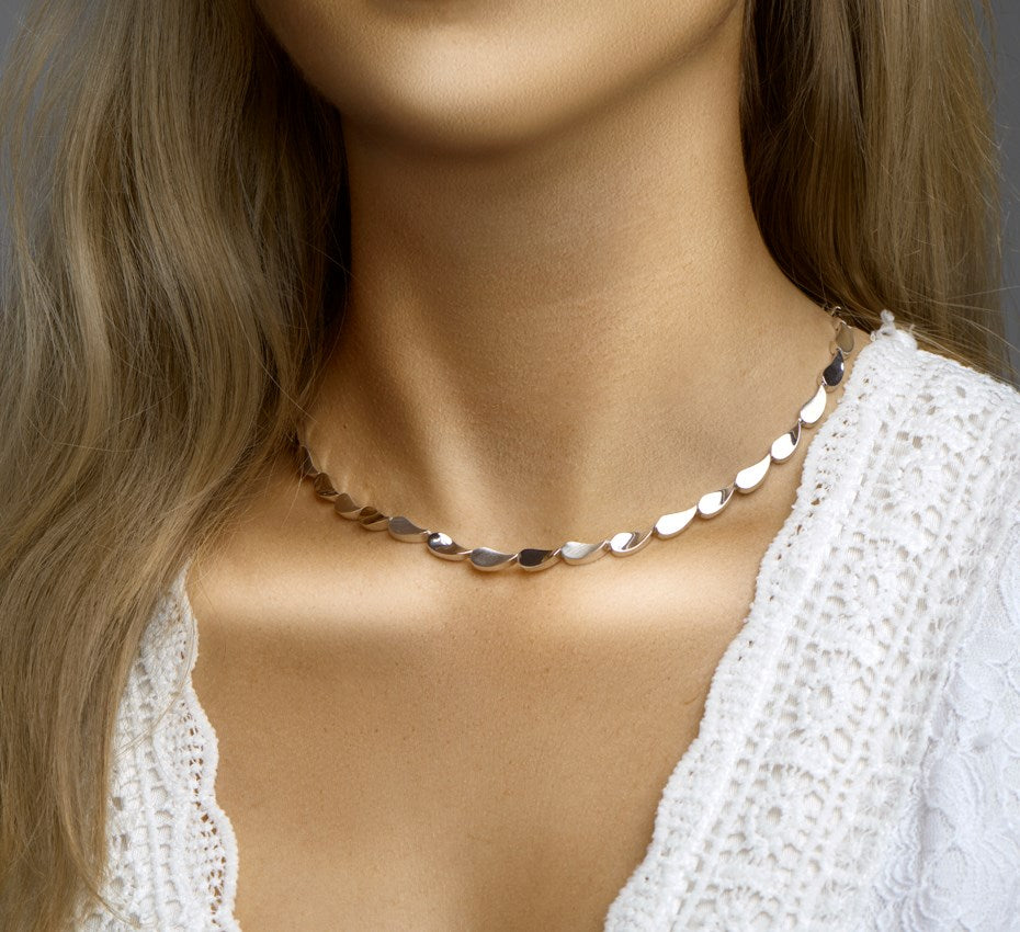 Zilveren fantasieketting 5,6 mm, mat en glanzend