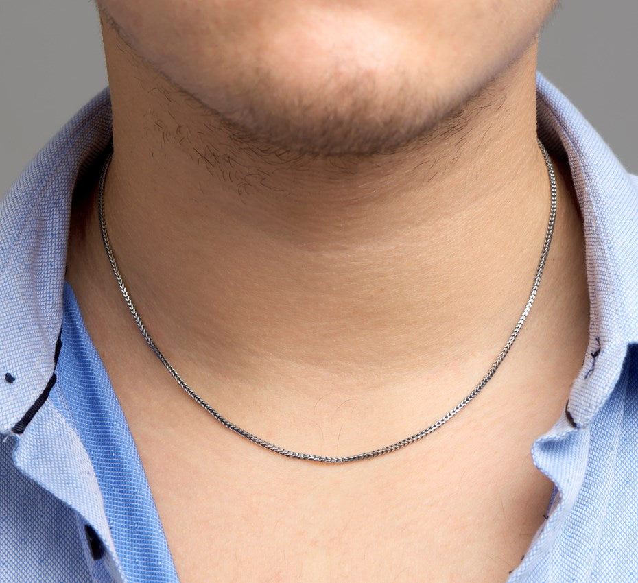 Zilveren vossenstaartketting 1,6 mm, 50 cm