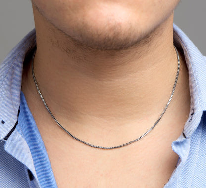 Zilveren vossenstaartketting 1,6 mm, 50 cm – detailfoto