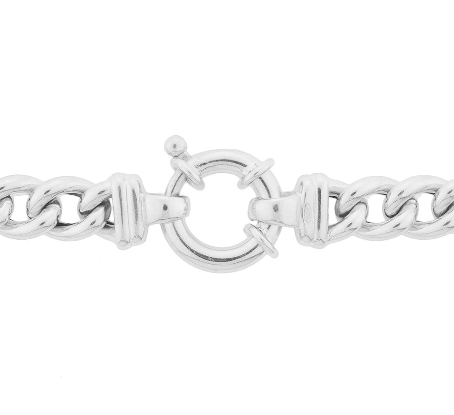 Zilveren gourmetteketting 7,5 mm – 45 cm