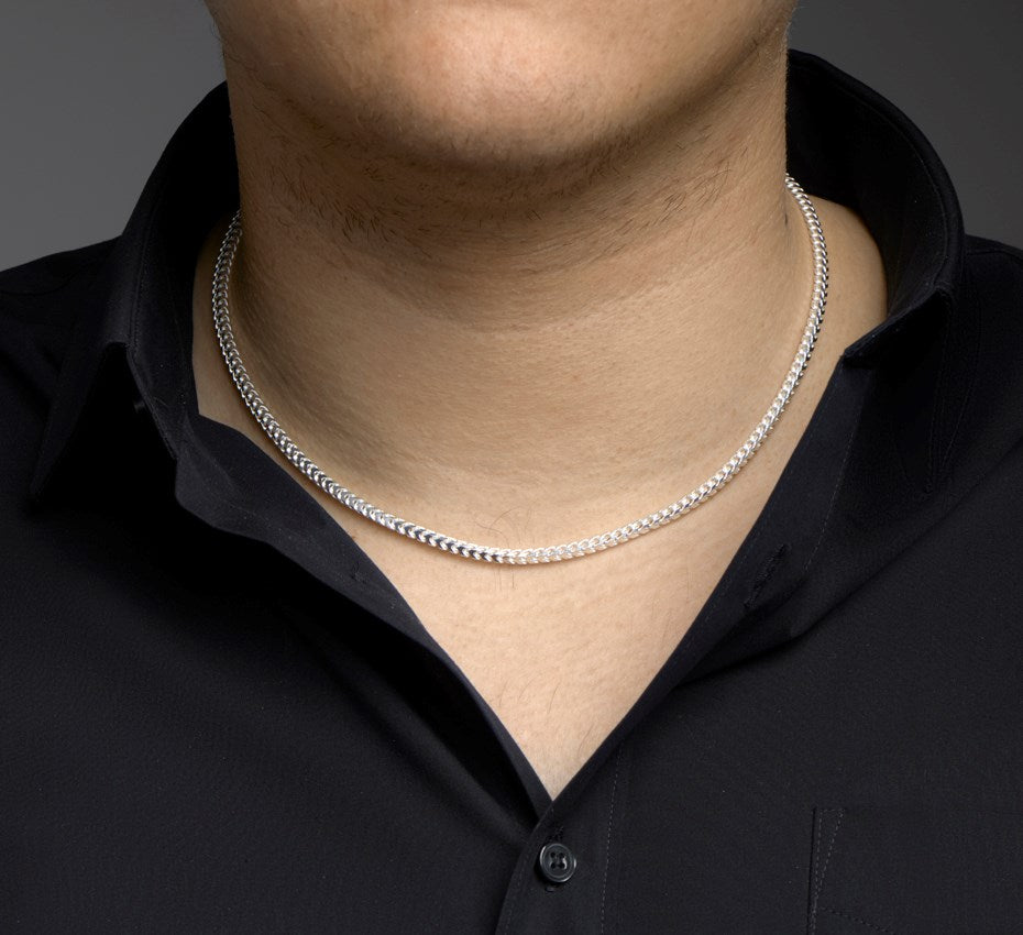 Zilveren gourmetteketting 3 mm – 50 cm