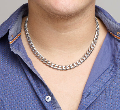 Stalen gourmetteketting 10,5 mm – detailfoto
