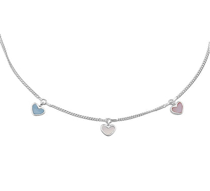 Zilveren ketting, hart