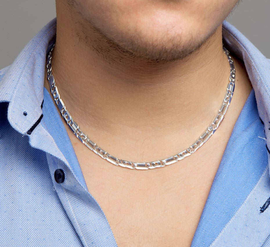Zilveren arendsoogketting 7 mm – 50 cm