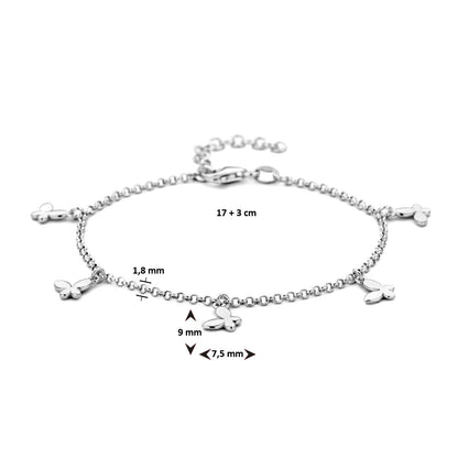 Gouden armband met vlinders – 14 karaat – detailfoto