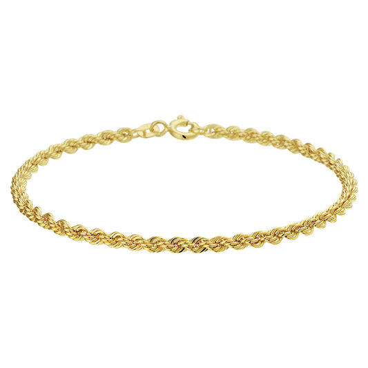 Armband of ketting koord 2,7 mm 14k geelgoud