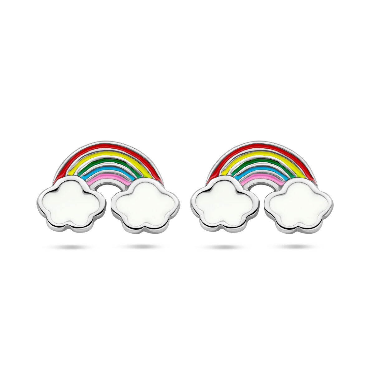 Hanger of oorknoppen zilver gerhodineerd regenboog (kindercollectie)