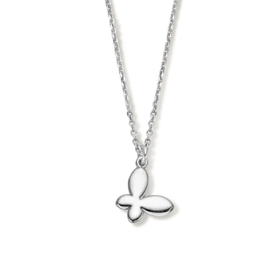 Zilveren ketting met vlinders