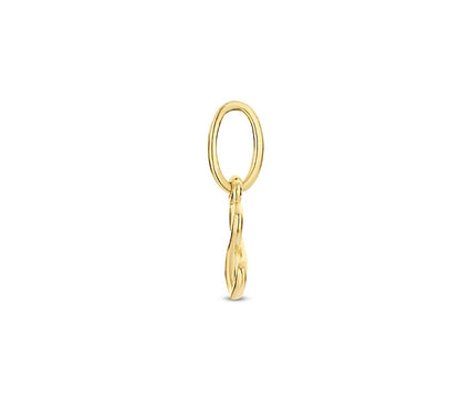 Gouden hanger infinity – 14 karaat – close-up van de sluiting