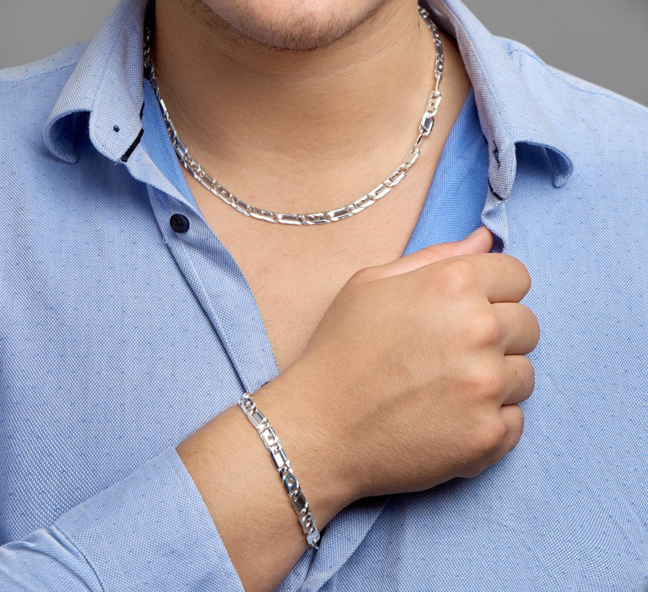 Zilveren arendsoogketting 7 mm – 50 cm