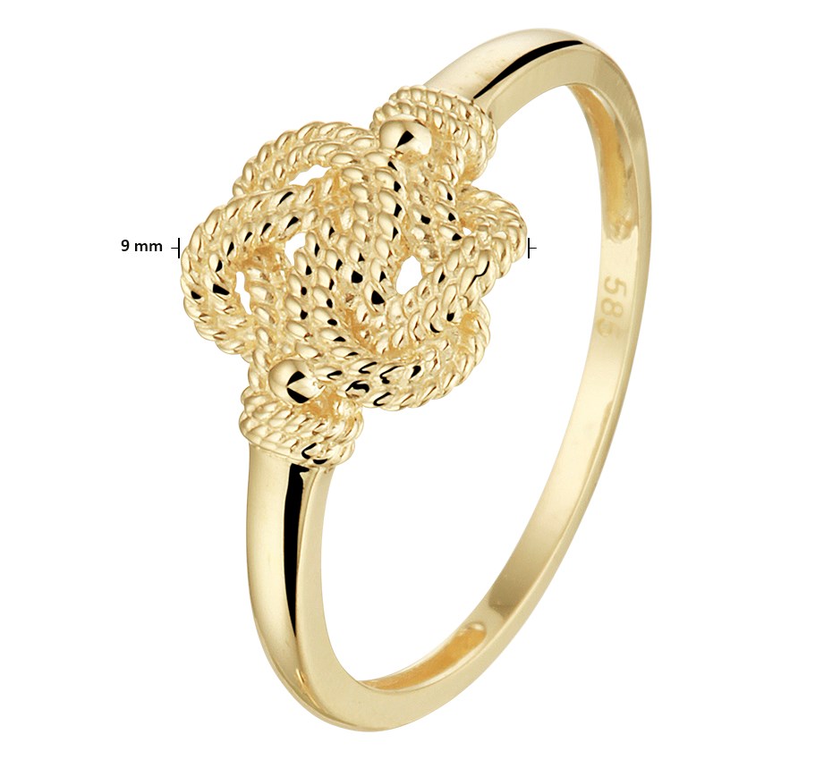 Gouden ring Surinaamse mattenklopper – 14 karaat