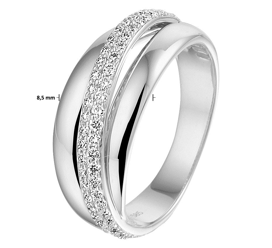 Witgouden ring, diamant 0,47 ct – 14 karaat