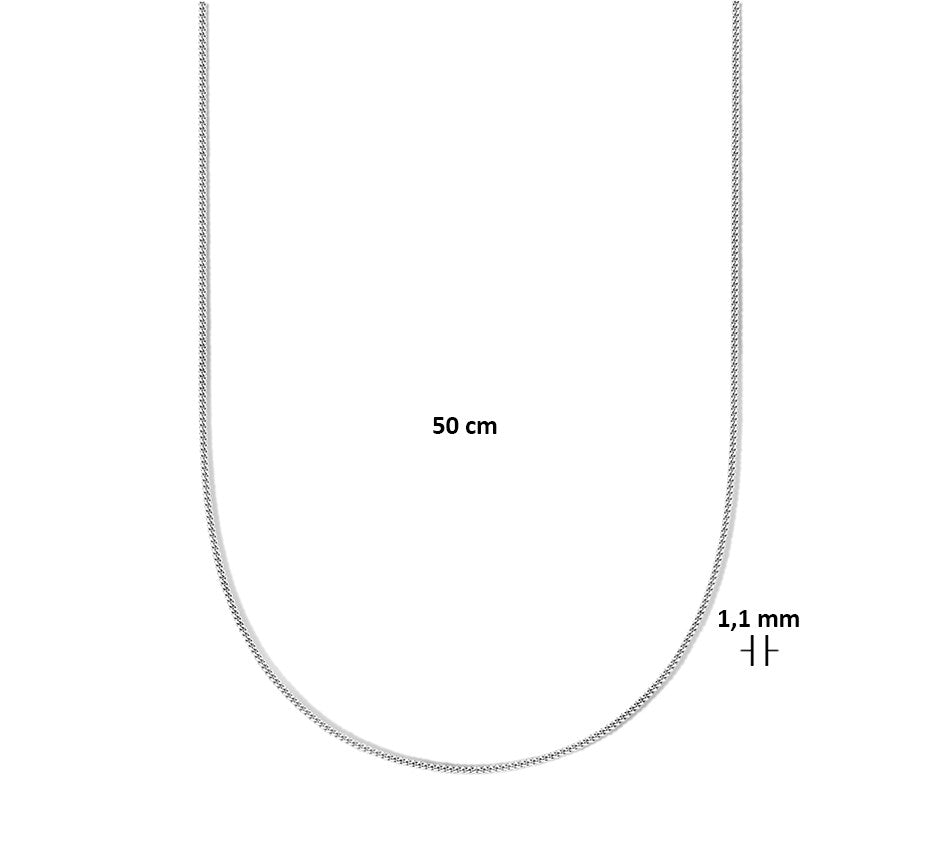 Zilveren gourmetteketting 1,1 mm – 50 cm