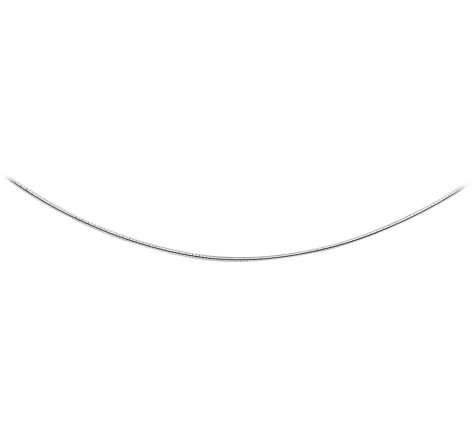 Zilveren omegaketting rond 1,4 mm