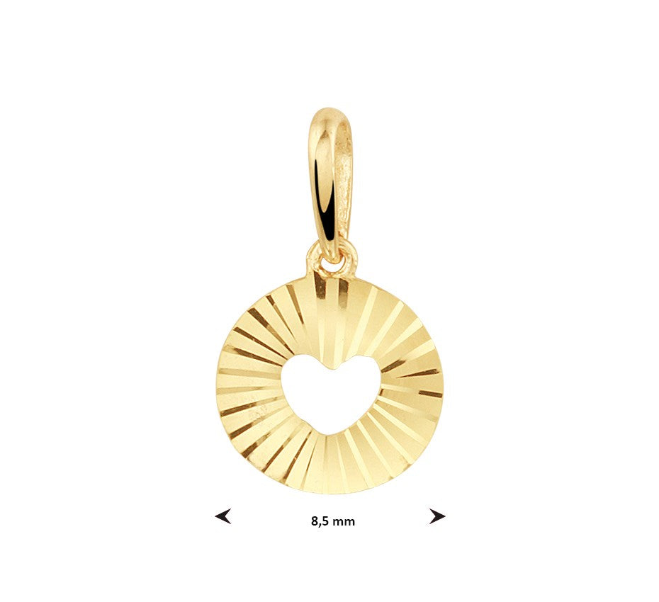 Gouden hanger open hartje – 14 karaat