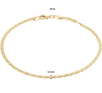 Armband of ketting valkenoog 14K geelgoud