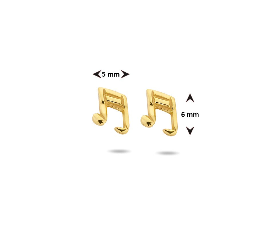 Zilveren oorknopjes, muzieknoot