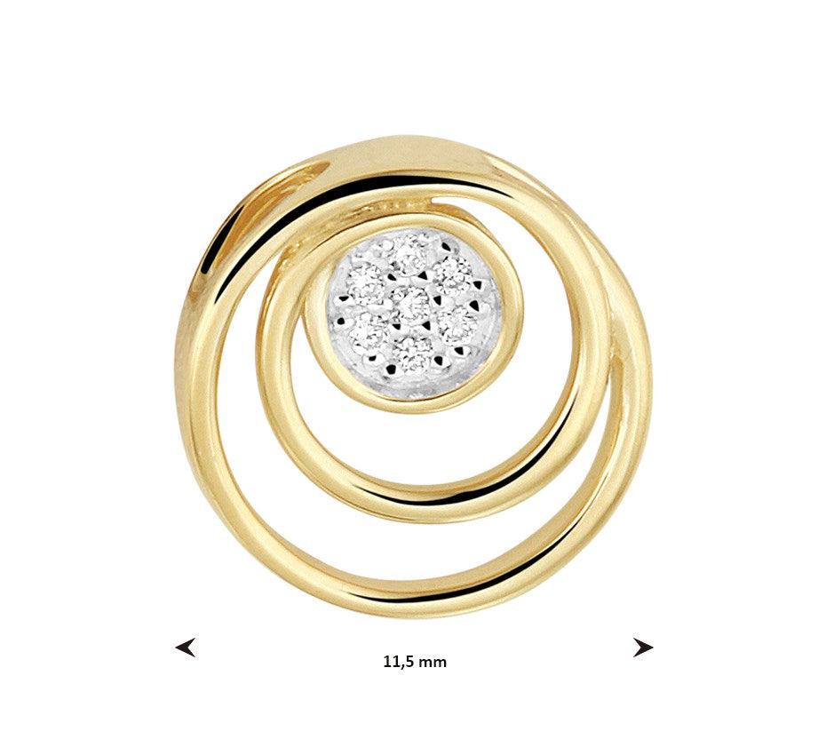 Gouden hanger met diamant 0,03 ct – 14 karaat