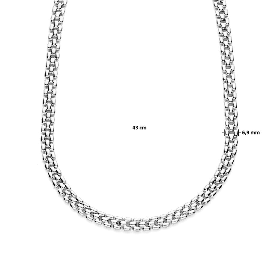 Zilveren panterketting 6,9 mm