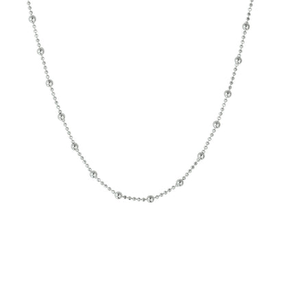 Zilveren ketting met bolletjes 2 mm – gedragen