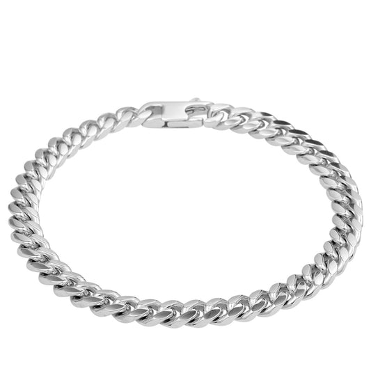 Armband gourmet 5.6mm zilver gerhodineerd