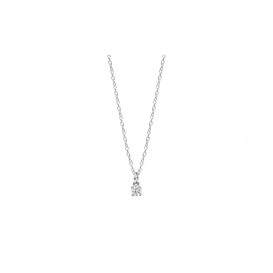 Ketting anker zirkonia zilver gerhodineerd