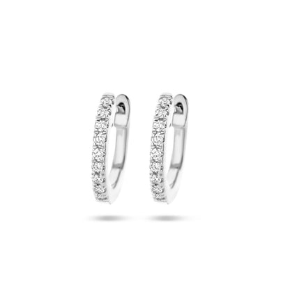 Gouden klapoorringen met diamant – 14 karaat